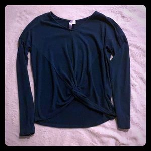 blue long sleeve dressy shirt